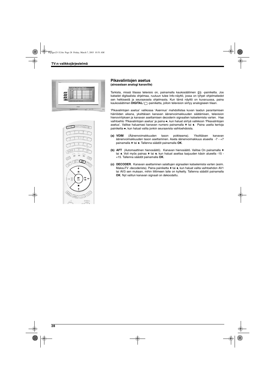 Pikavalintojen asetus | Sony KD-32NX200E User Manual | Page 68 / 120