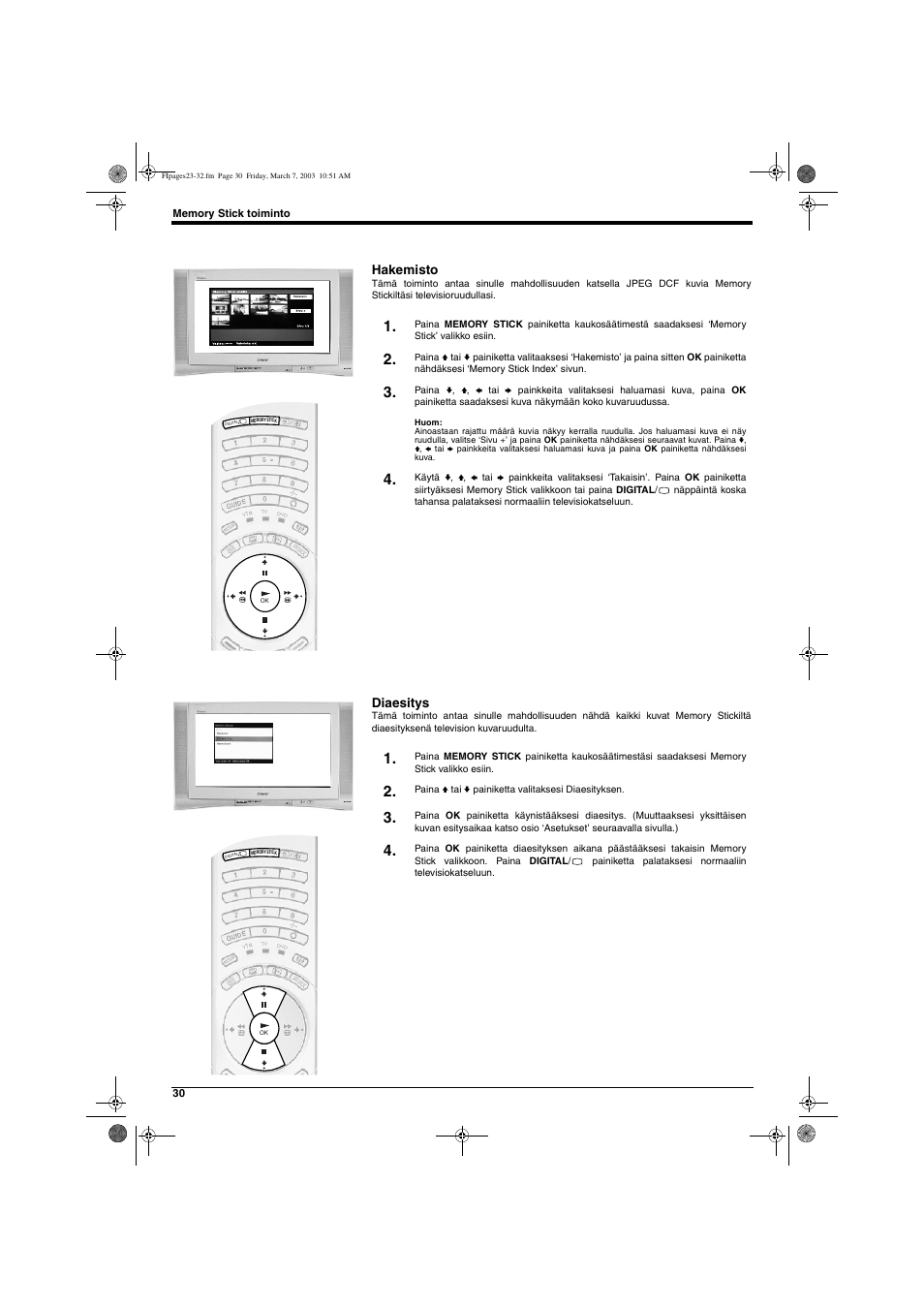 Hakemisto, Diaesitys | Sony KD-32NX200E User Manual | Page 70 / 120