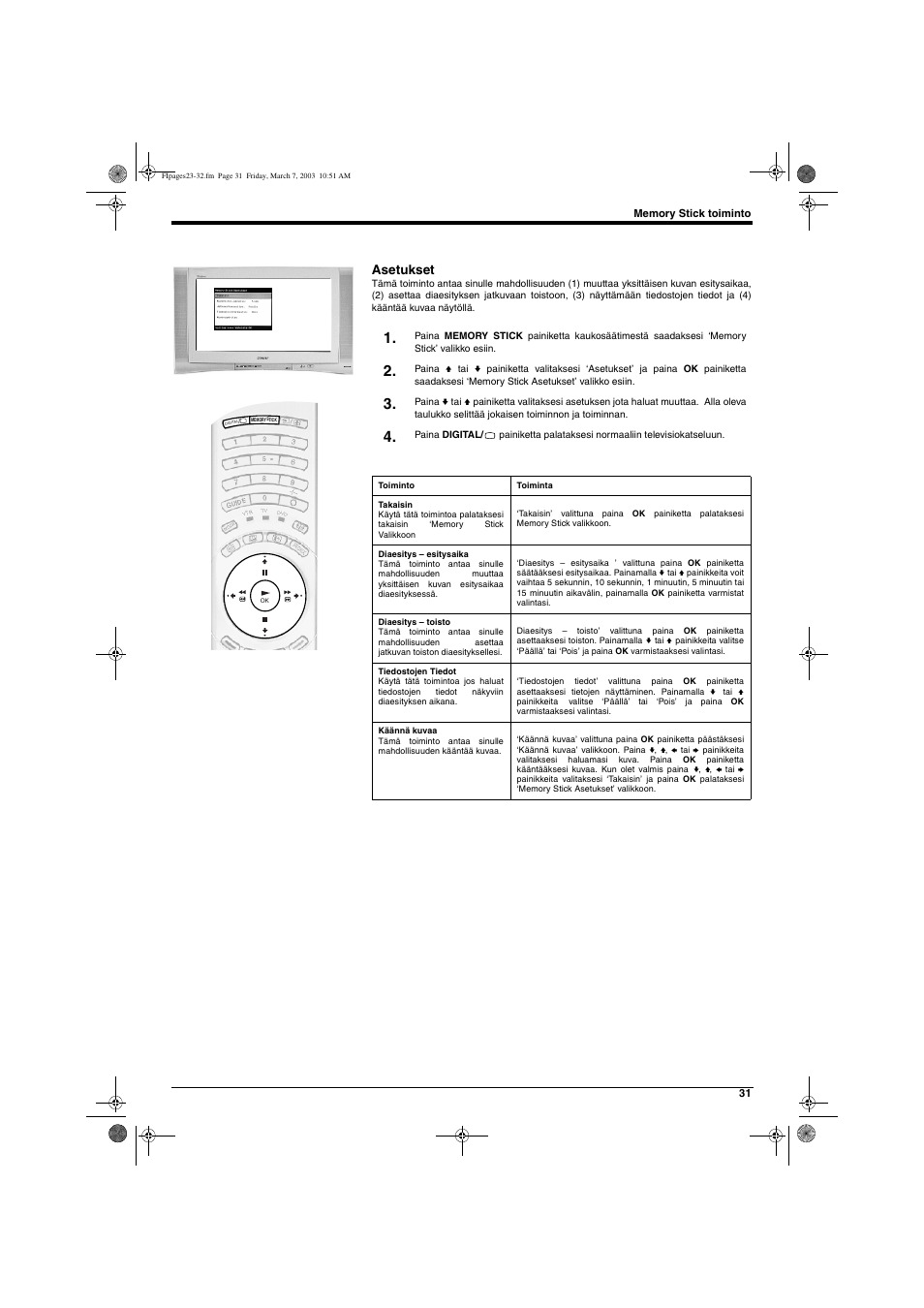 Asetukset | Sony KD-32NX200E User Manual | Page 71 / 120