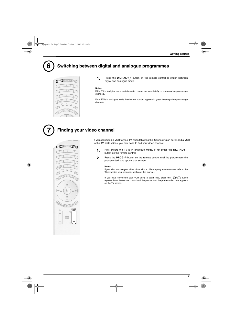 Finding your video channel, Switching between digital and analogue programmes | Sony KD-32NX200E User Manual | Page 9 / 120