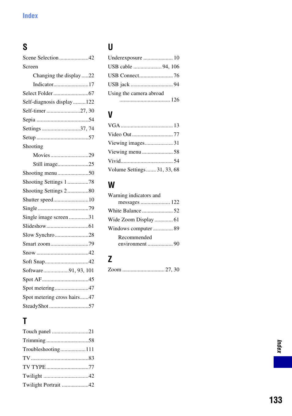 Sony Cyber-shot 3-700-727-12(1) User Manual | Page 133 / 135