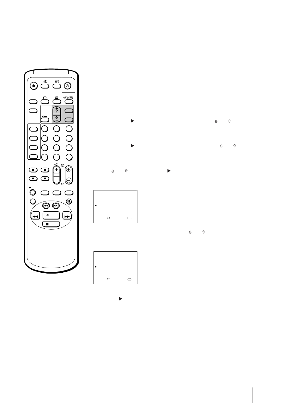 Manual fine-tuning, Press menu to display the main menu, Press menu to return to the original screen | Getting started | Sony Trinitron KV-21V5U User Manual | Page 11 / 52