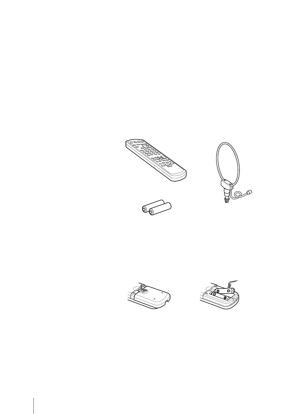 Step 1 — preparation, Checking the supplied accessories, Inserting batteries into the remote control | Sony Trinitron KV-21V5U User Manual | Page 4 / 52