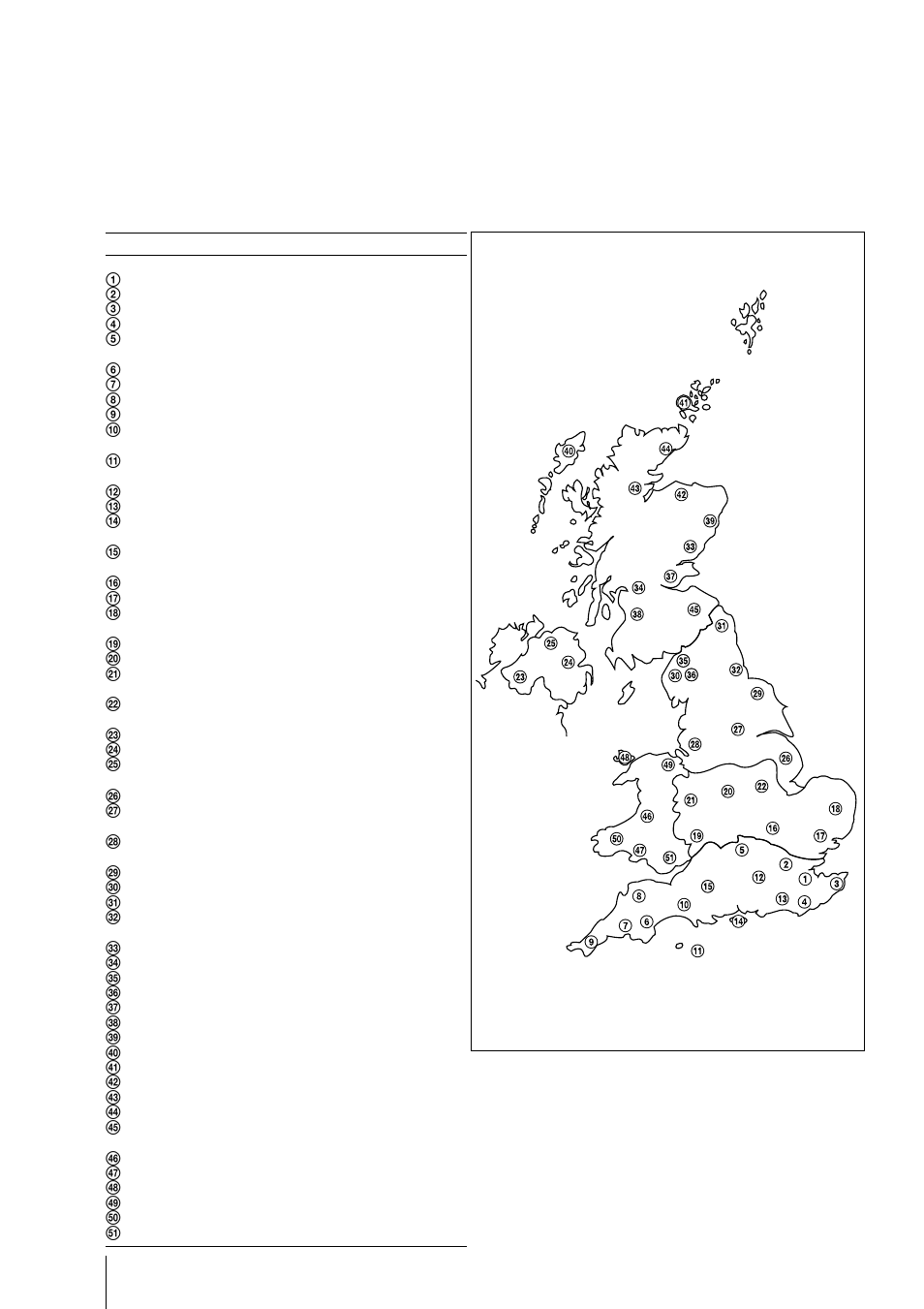 Television channel number guide | Sony Trinitron KV-21V5U User Manual | Page 48 / 52