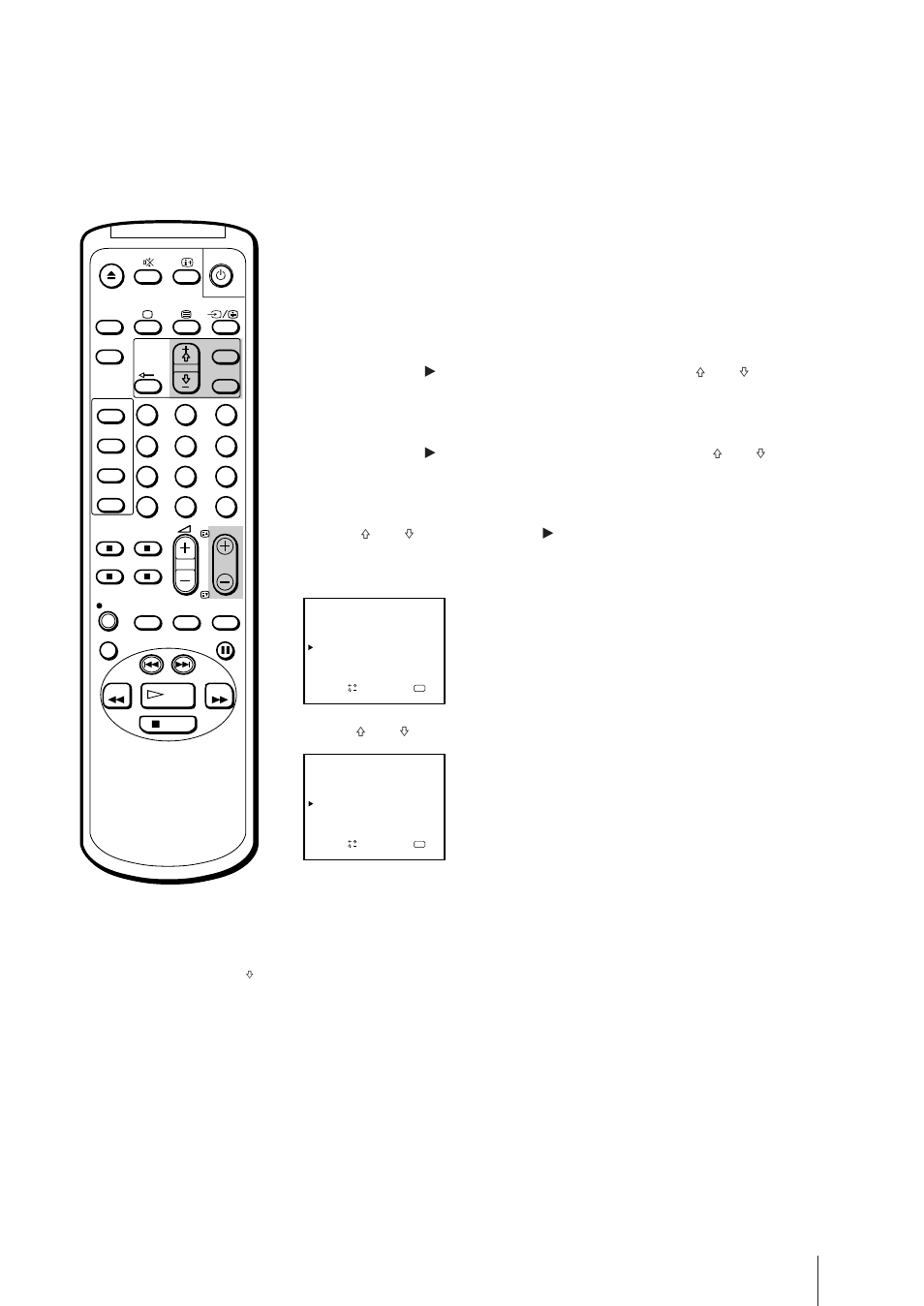 Skipping programme positions, Press menu to display the main menu, Press menu to return to the original screen | Getting started | Sony Trinitron KV-21V5U User Manual | Page 9 / 52