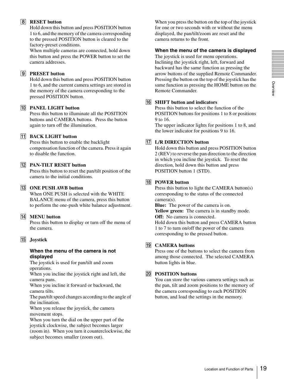 Sony 3CCD COLOR BRC-300P User Manual | Page 19 / 68