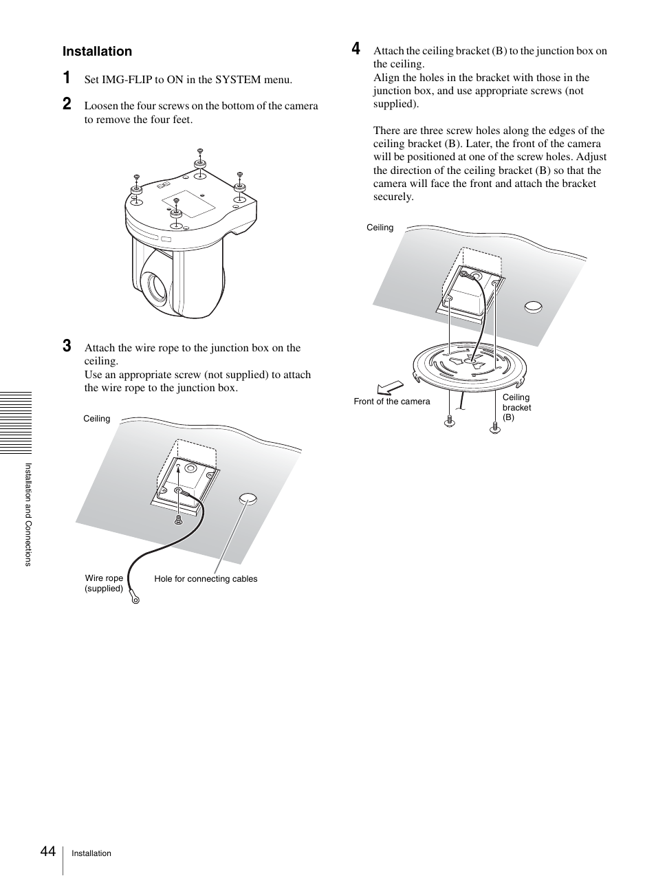 Installation | Sony 3CCD COLOR BRC-300P User Manual | Page 44 / 68