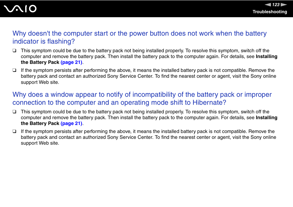 Sony VGN-TX00 User Manual | Page 123 / 177
