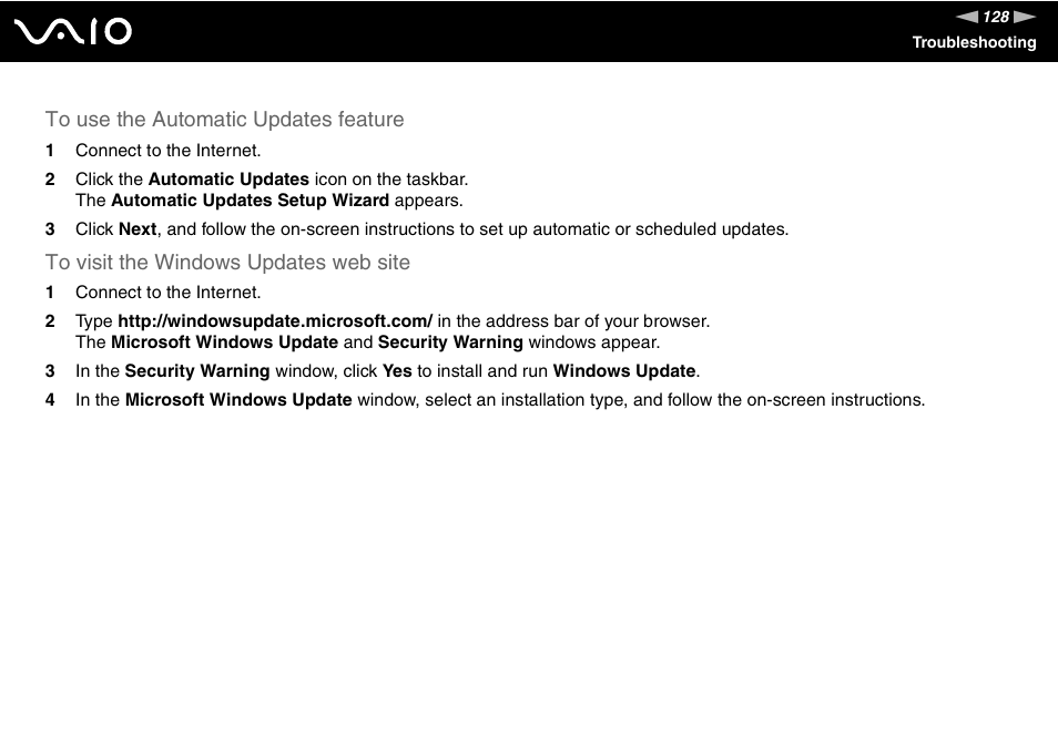 Sony VGN-TX00 User Manual | Page 128 / 177