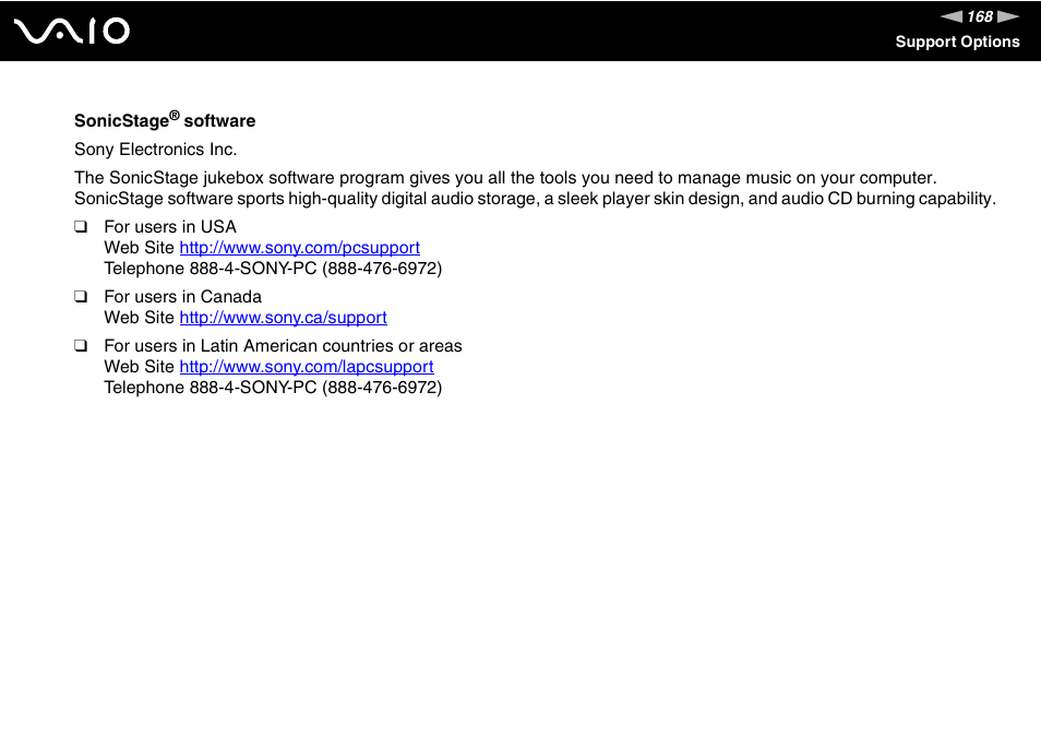 Sony VGN-TX00 User Manual | Page 168 / 177