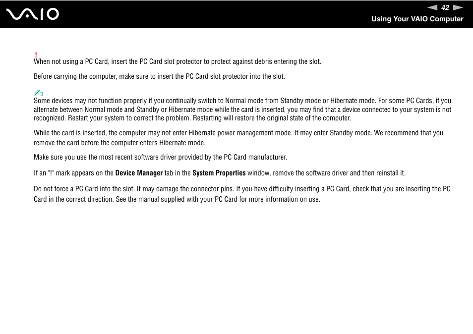 Sony VGN-TX00 User Manual | Page 42 / 177