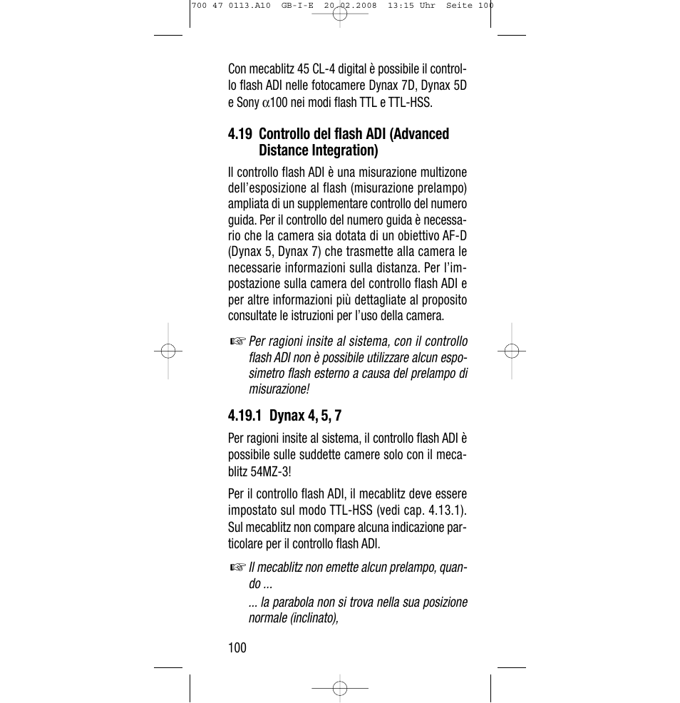 Sony Metz SCA 3302 M7 User Manual | Page 100 / 160