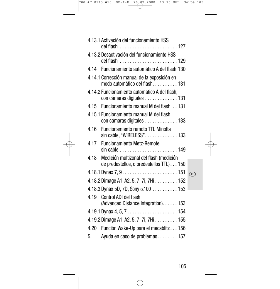Sony Metz SCA 3302 M7 User Manual | Page 105 / 160