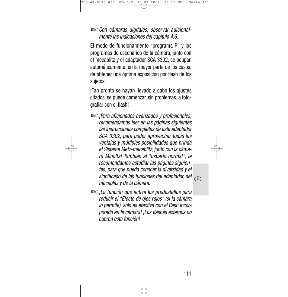 Sony Metz SCA 3302 M7 User Manual | Page 111 / 160