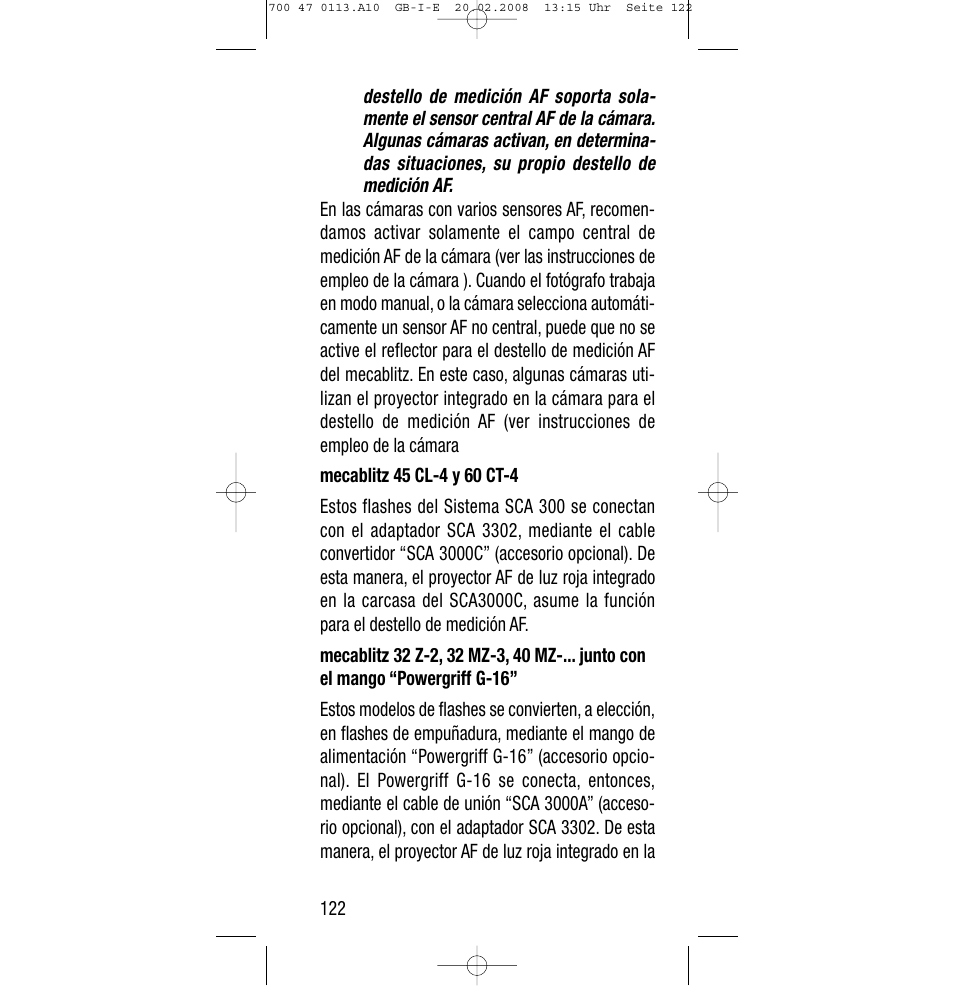 Sony Metz SCA 3302 M7 User Manual | Page 122 / 160