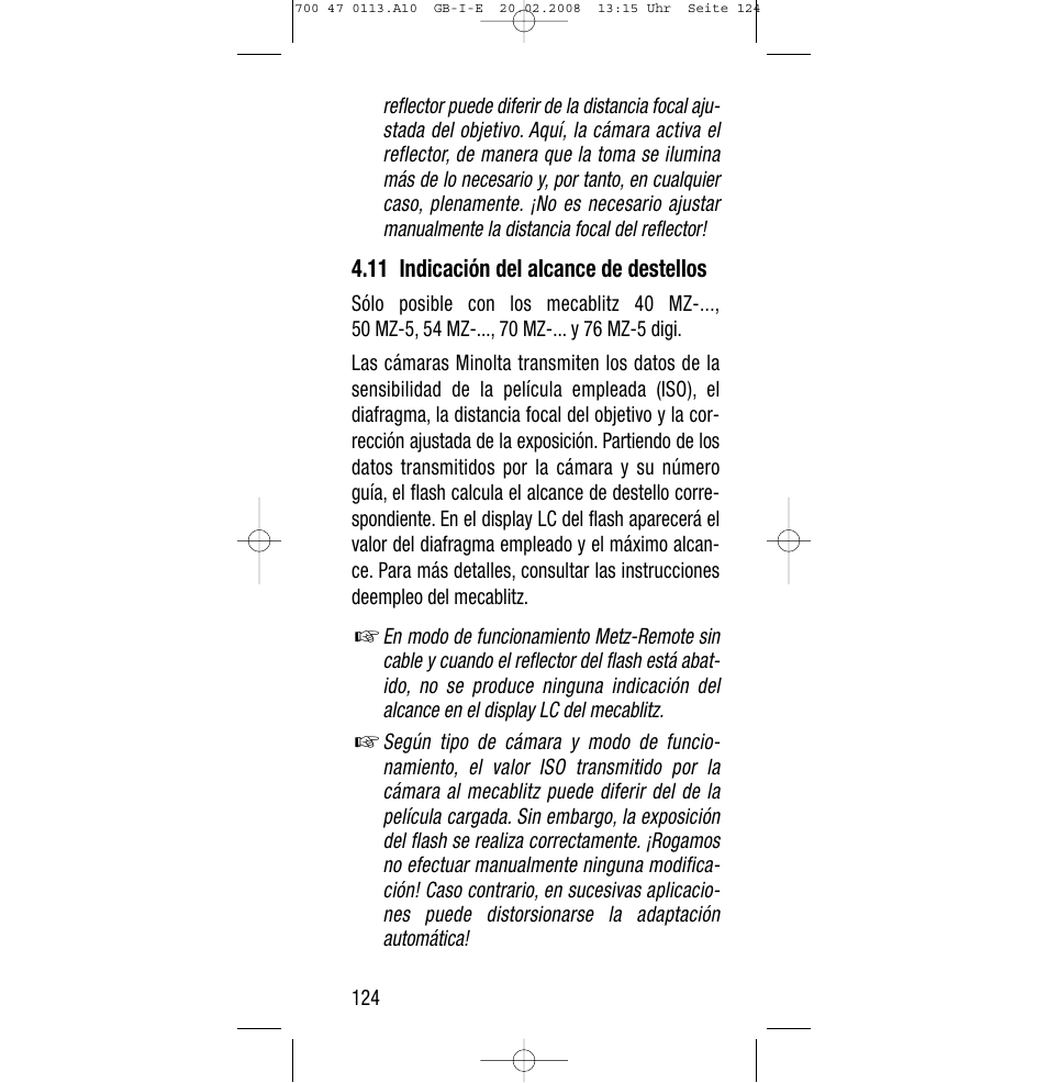 Sony Metz SCA 3302 M7 User Manual | Page 124 / 160
