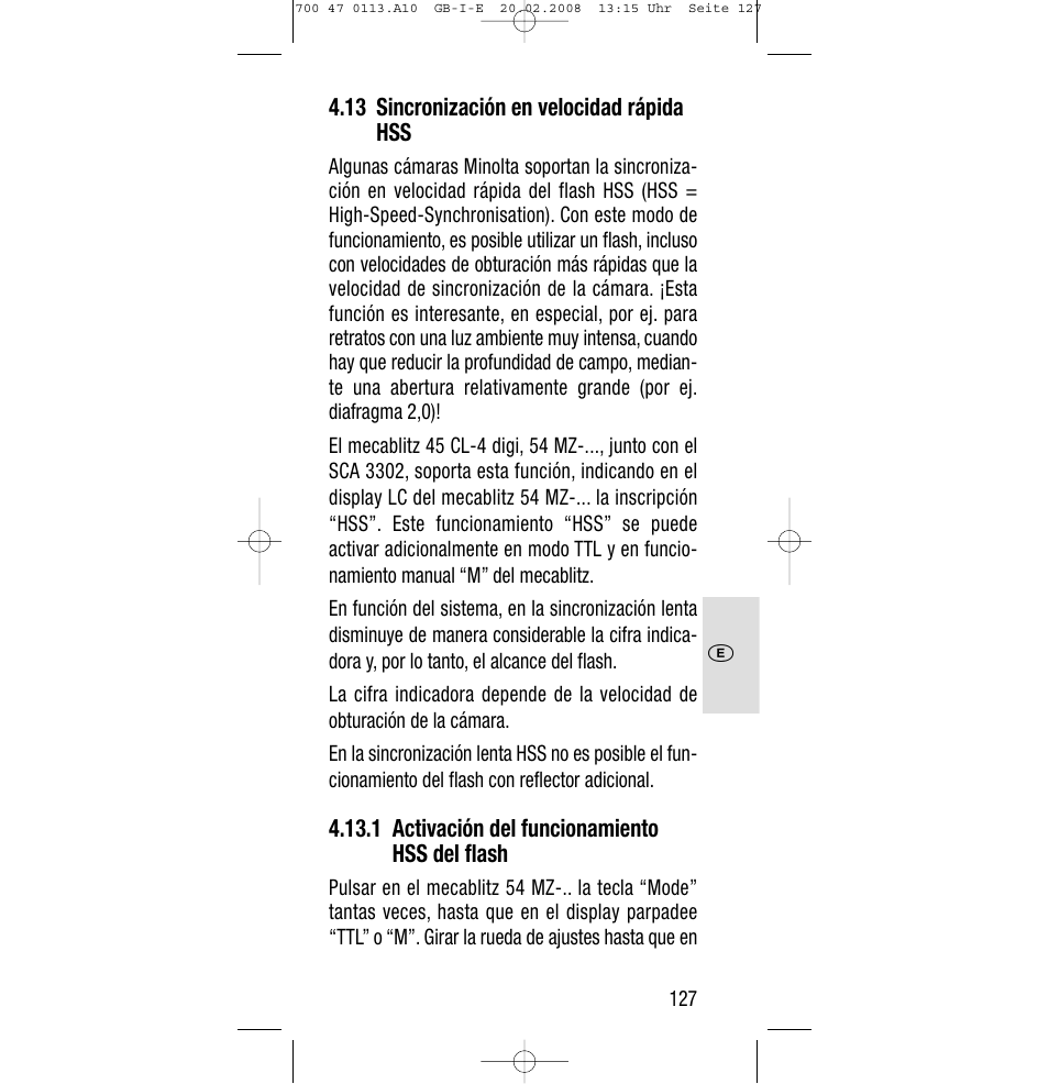 Sony Metz SCA 3302 M7 User Manual | Page 127 / 160