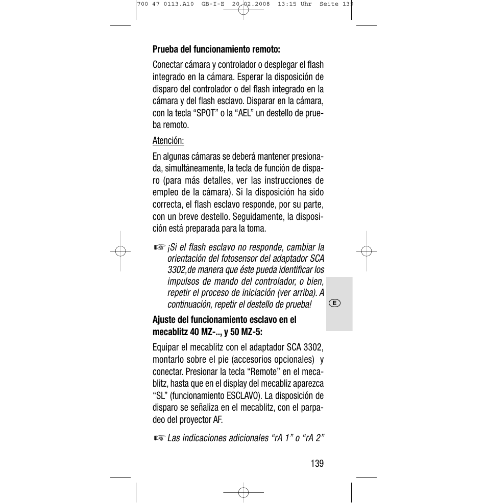 Sony Metz SCA 3302 M7 User Manual | Page 139 / 160