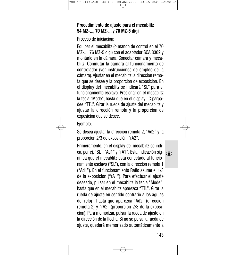 Sony Metz SCA 3302 M7 User Manual | Page 143 / 160