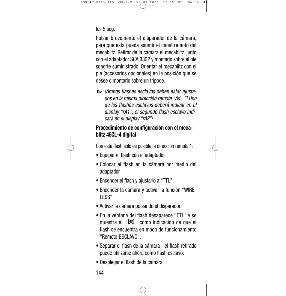 Sony Metz SCA 3302 M7 User Manual | Page 144 / 160