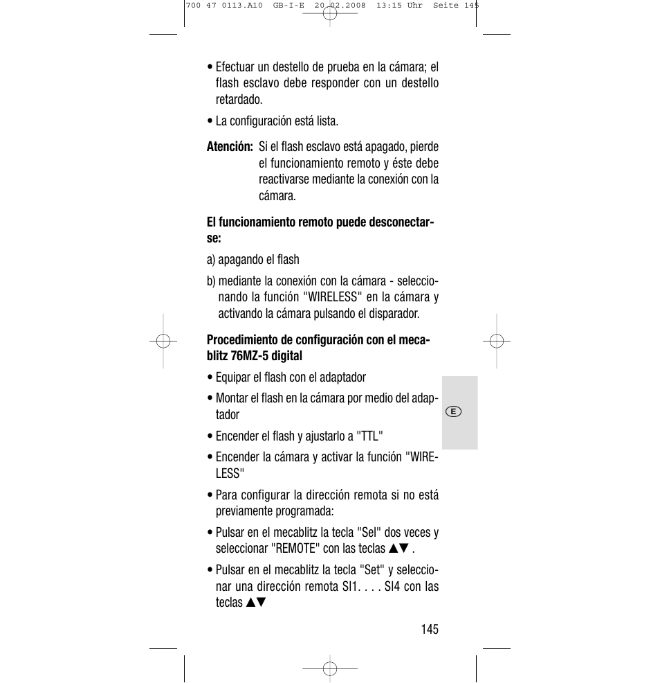 Sony Metz SCA 3302 M7 User Manual | Page 145 / 160