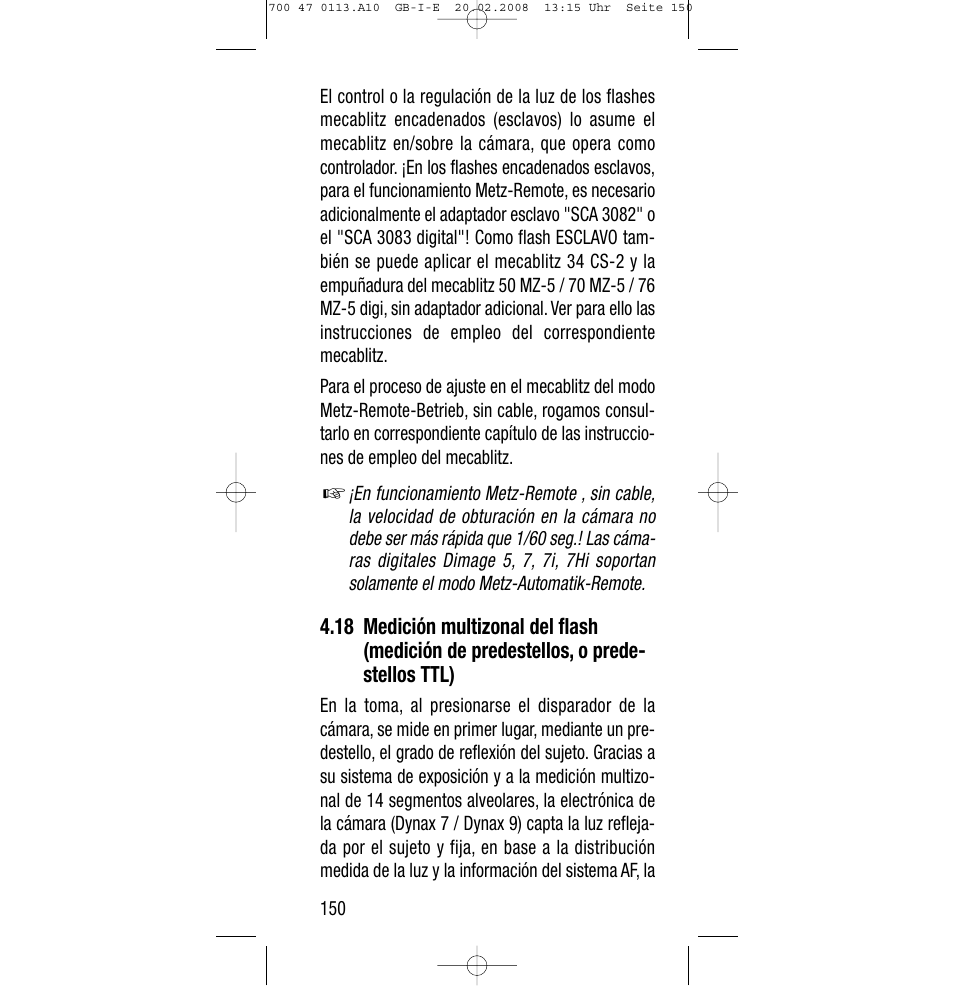 Sony Metz SCA 3302 M7 User Manual | Page 150 / 160