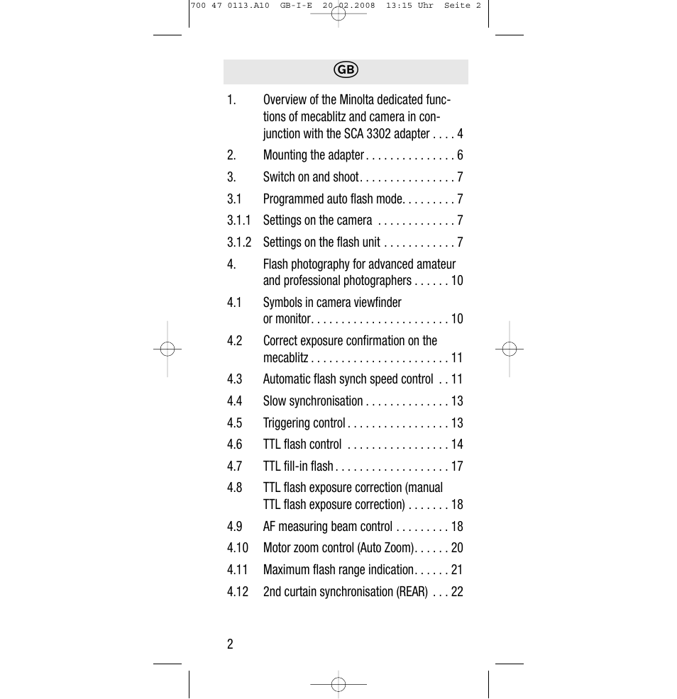 Sony Metz SCA 3302 M7 User Manual | Page 2 / 160