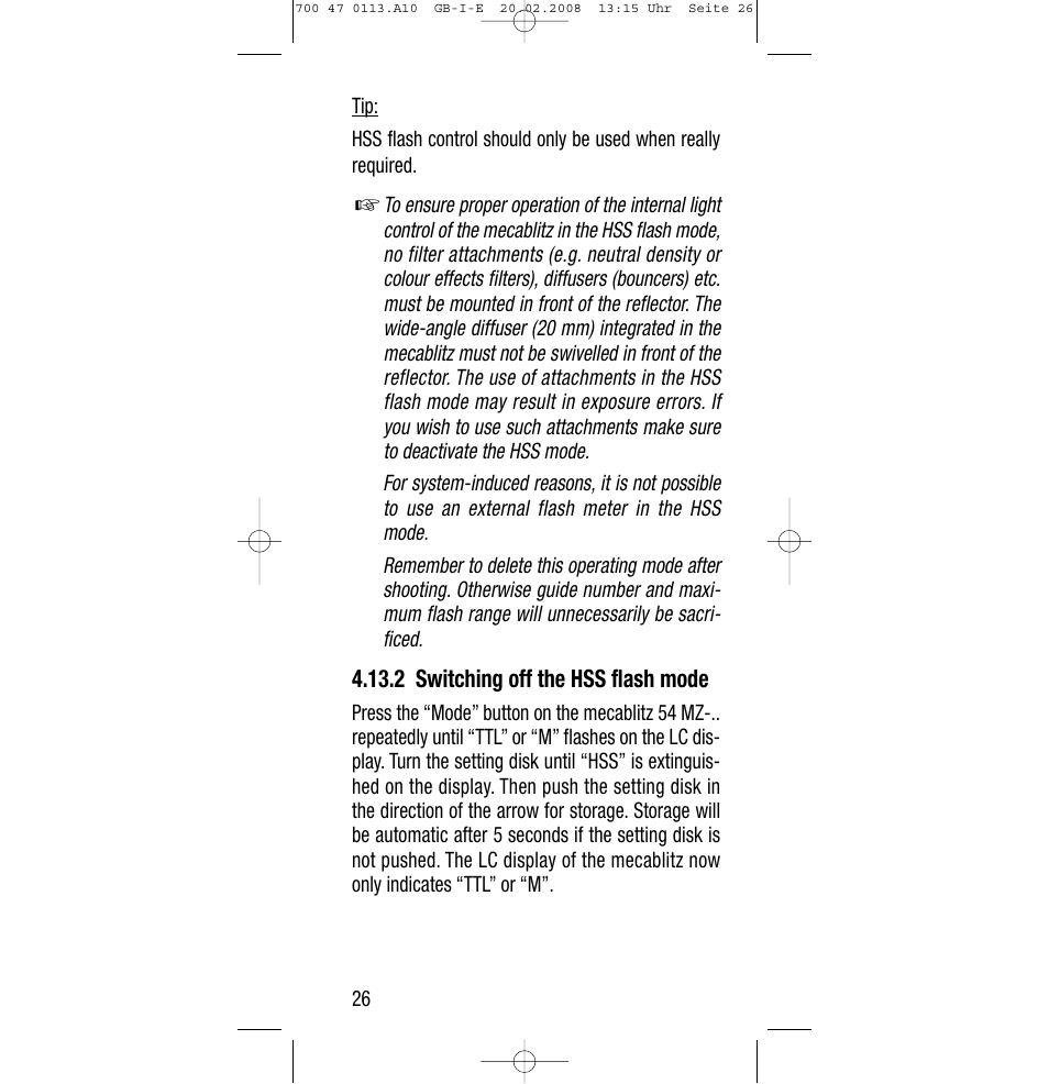 Sony Metz SCA 3302 M7 User Manual | Page 26 / 160