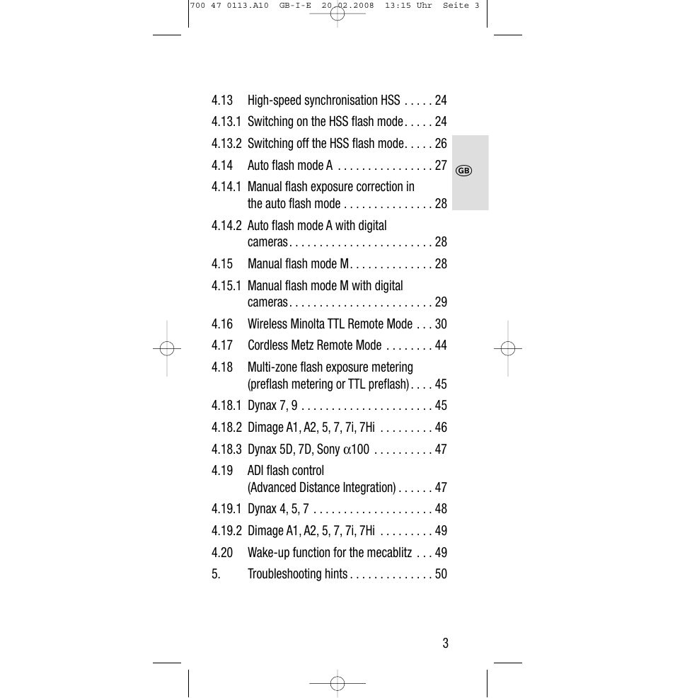 Sony Metz SCA 3302 M7 User Manual | Page 3 / 160