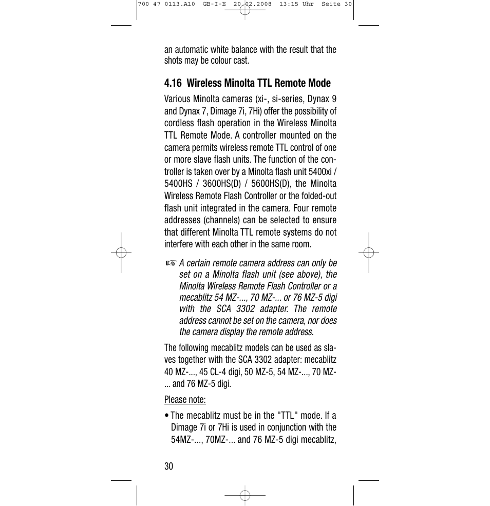Sony Metz SCA 3302 M7 User Manual | Page 30 / 160
