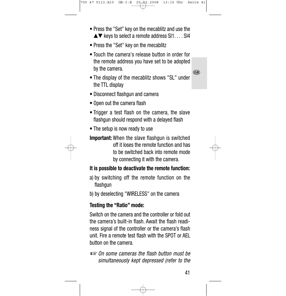 Sony Metz SCA 3302 M7 User Manual | Page 41 / 160