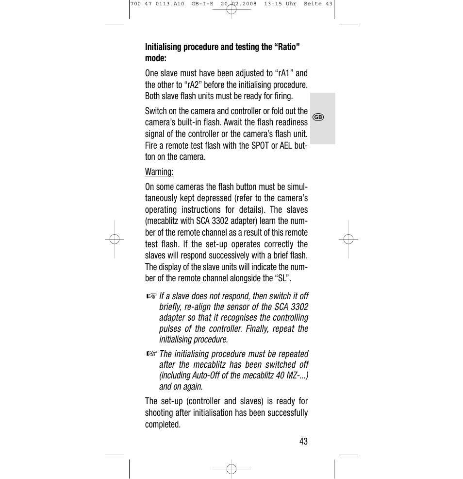 Sony Metz SCA 3302 M7 User Manual | Page 43 / 160