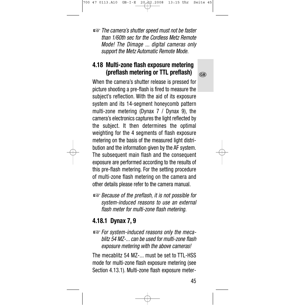 Sony Metz SCA 3302 M7 User Manual | Page 45 / 160