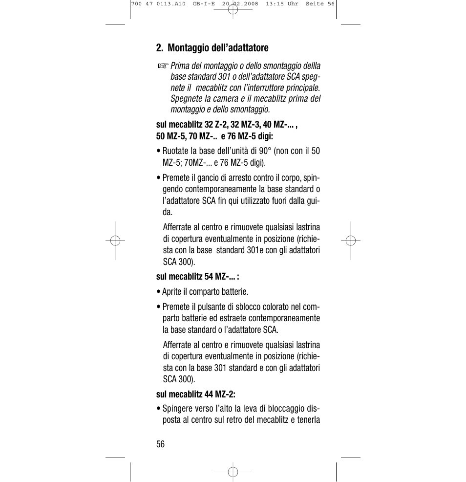 Sony Metz SCA 3302 M7 User Manual | Page 56 / 160