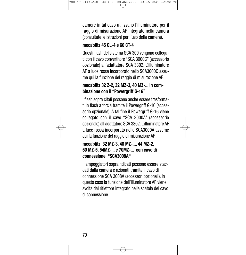 Sony Metz SCA 3302 M7 User Manual | Page 70 / 160
