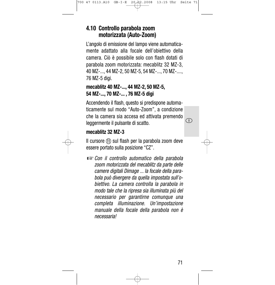 Sony Metz SCA 3302 M7 User Manual | Page 71 / 160