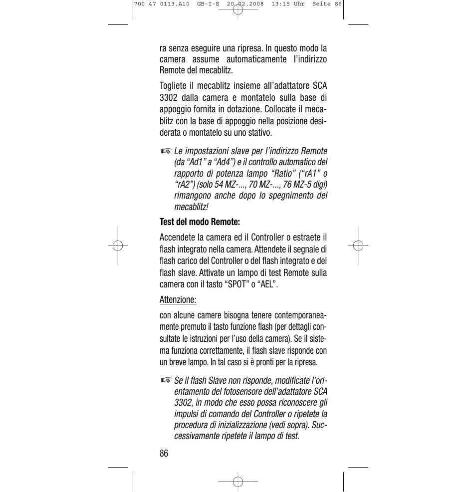 Sony Metz SCA 3302 M7 User Manual | Page 86 / 160
