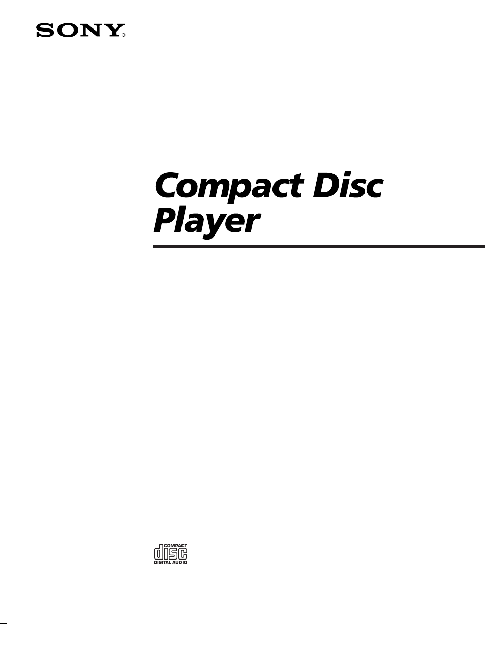 Sony CDP-CX210 User Manual | 20 pages