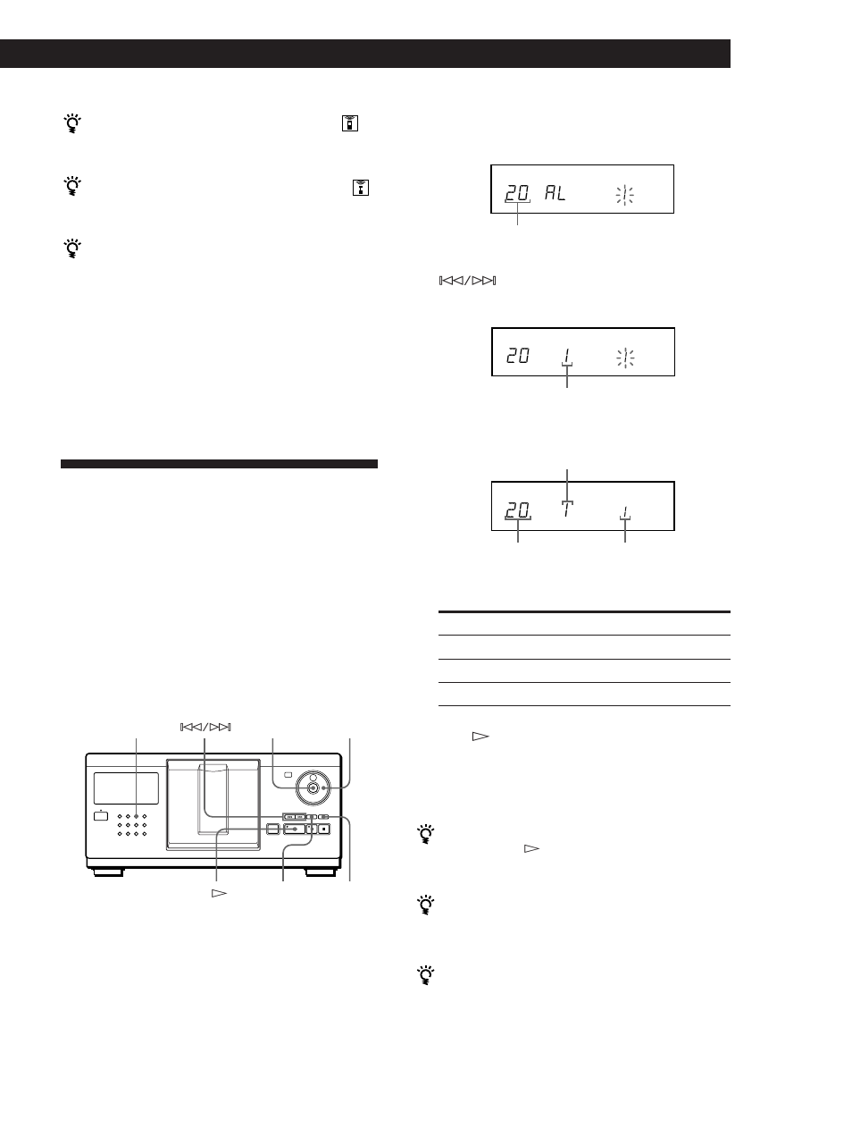 Creating your own program (program play), 20 al, Playing cds getting started | Playing cds, Creating a program on the player 1 | Sony CDP-CX210 User Manual | Page 13 / 20