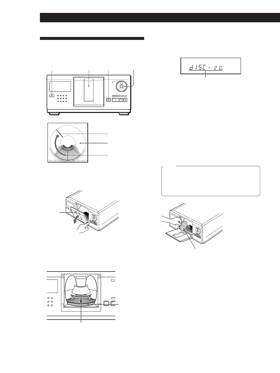 Inserting cds, D sc 1, Getting started | Sony CDP-CX210 User Manual | Page 6 / 20