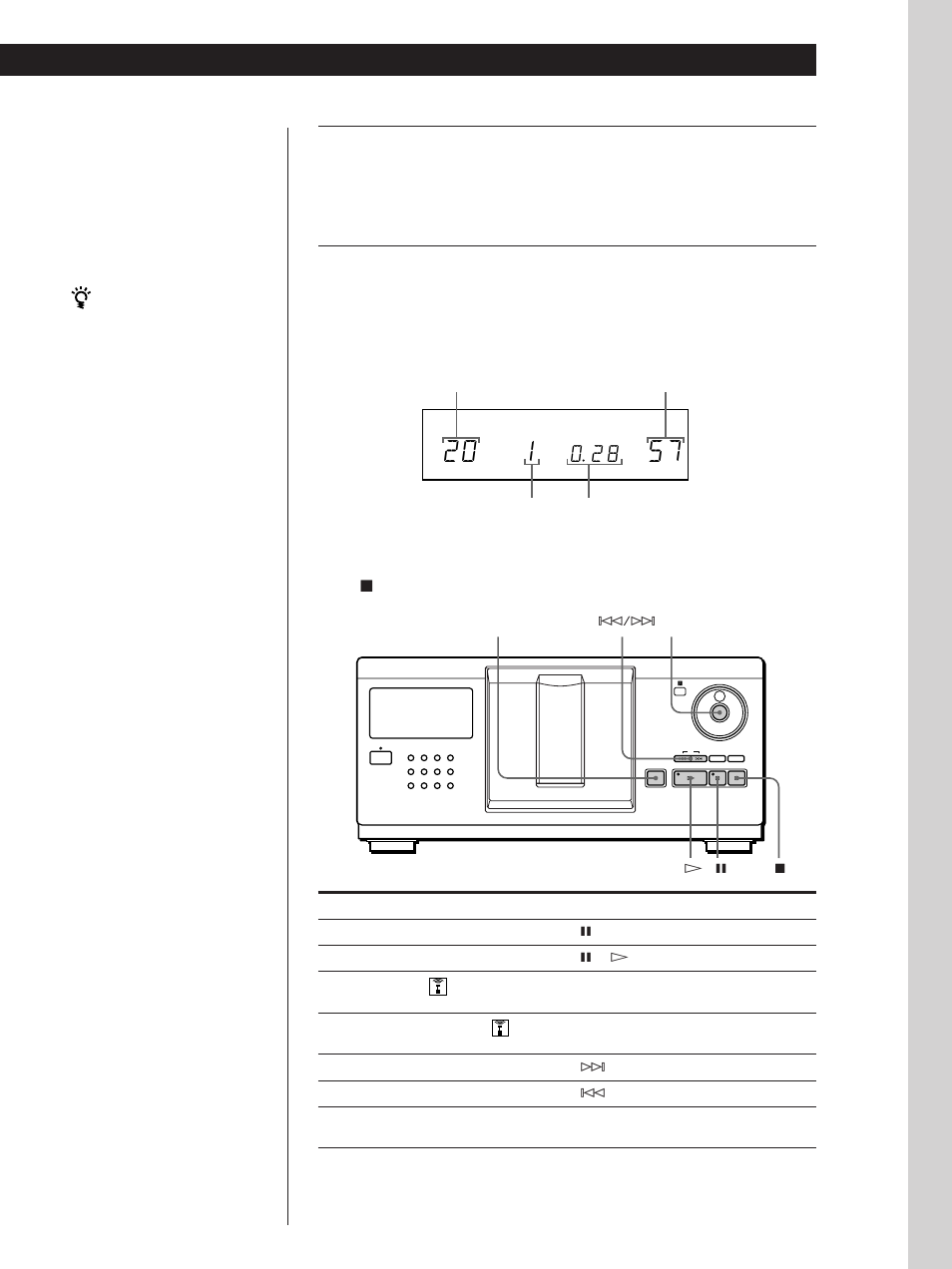 Basic operations, Display information while playing a disc, Press p | Sony CDP-CX210 User Manual | Page 9 / 20