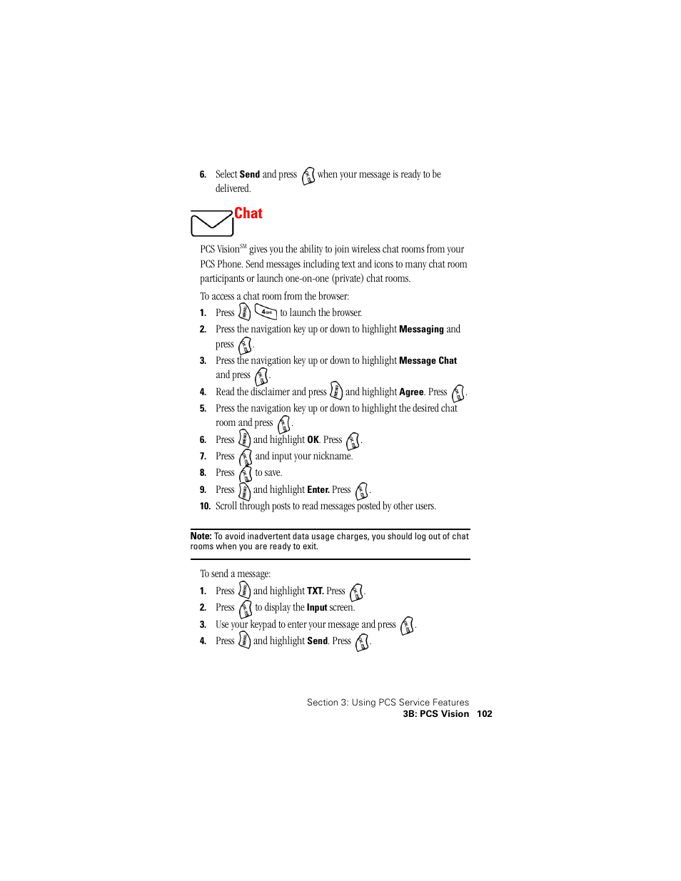 Chat | Samsung SPH-A500 User Manual | Page 103 / 136