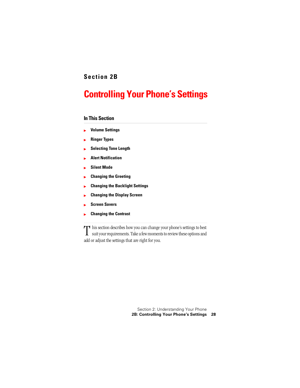 Controlling your phone’s settings | Samsung SPH-A500 User Manual | Page 29 / 136