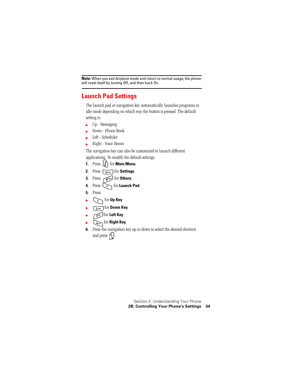 Launch pad settings | Samsung SPH-A500 User Manual | Page 35 / 136