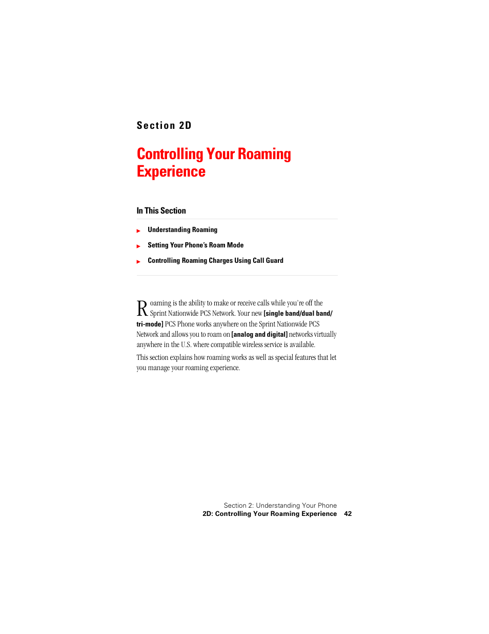 Controlling your roaming experience | Samsung SPH-A500 User Manual | Page 43 / 136