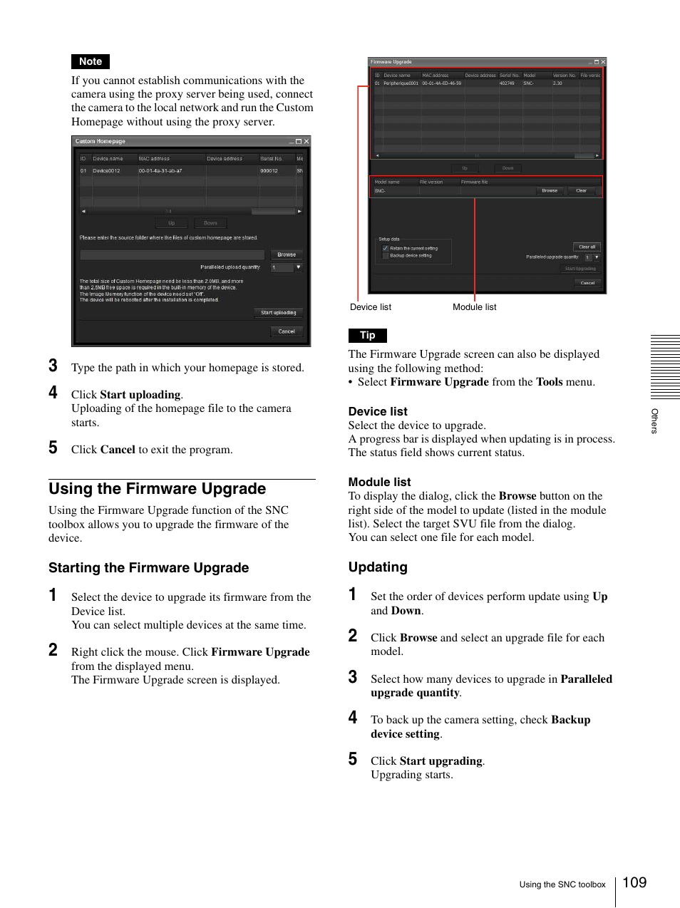 Using the firmware upgrade | Sony CH240 User Manual | Page 109 / 128