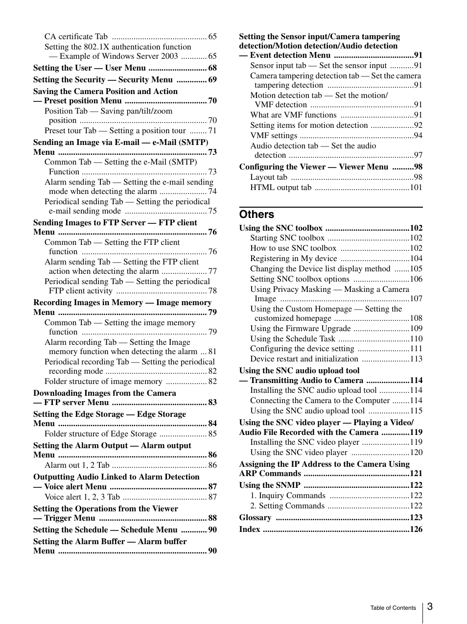 Others | Sony CH240 User Manual | Page 3 / 128