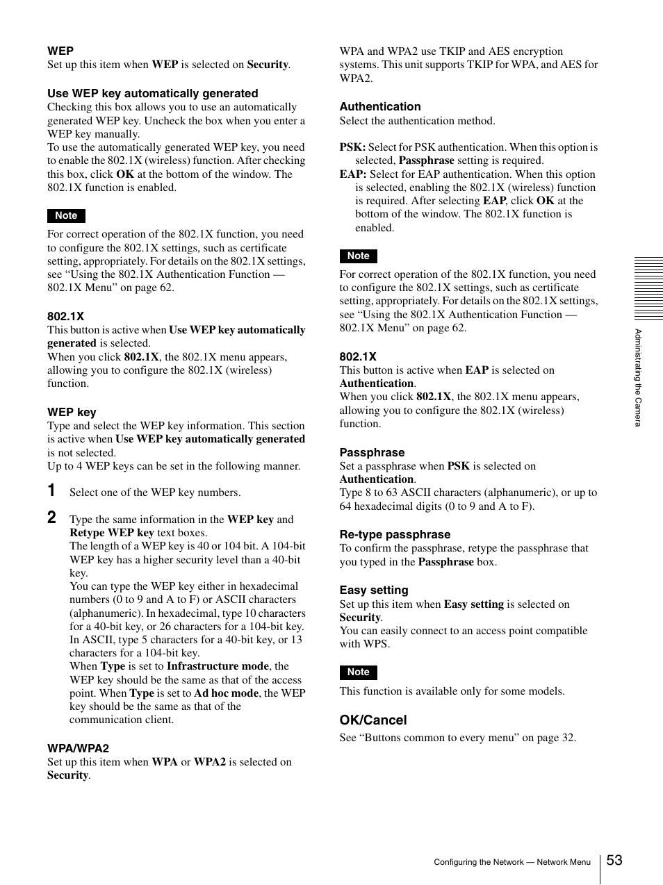 Ok/cancel | Sony CH240 User Manual | Page 53 / 128