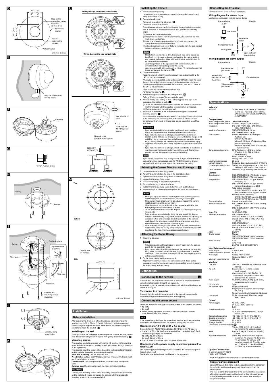 Df g h, Ij k m | Sony SNC-DF80N/DF80P User Manual | Page 2 / 2