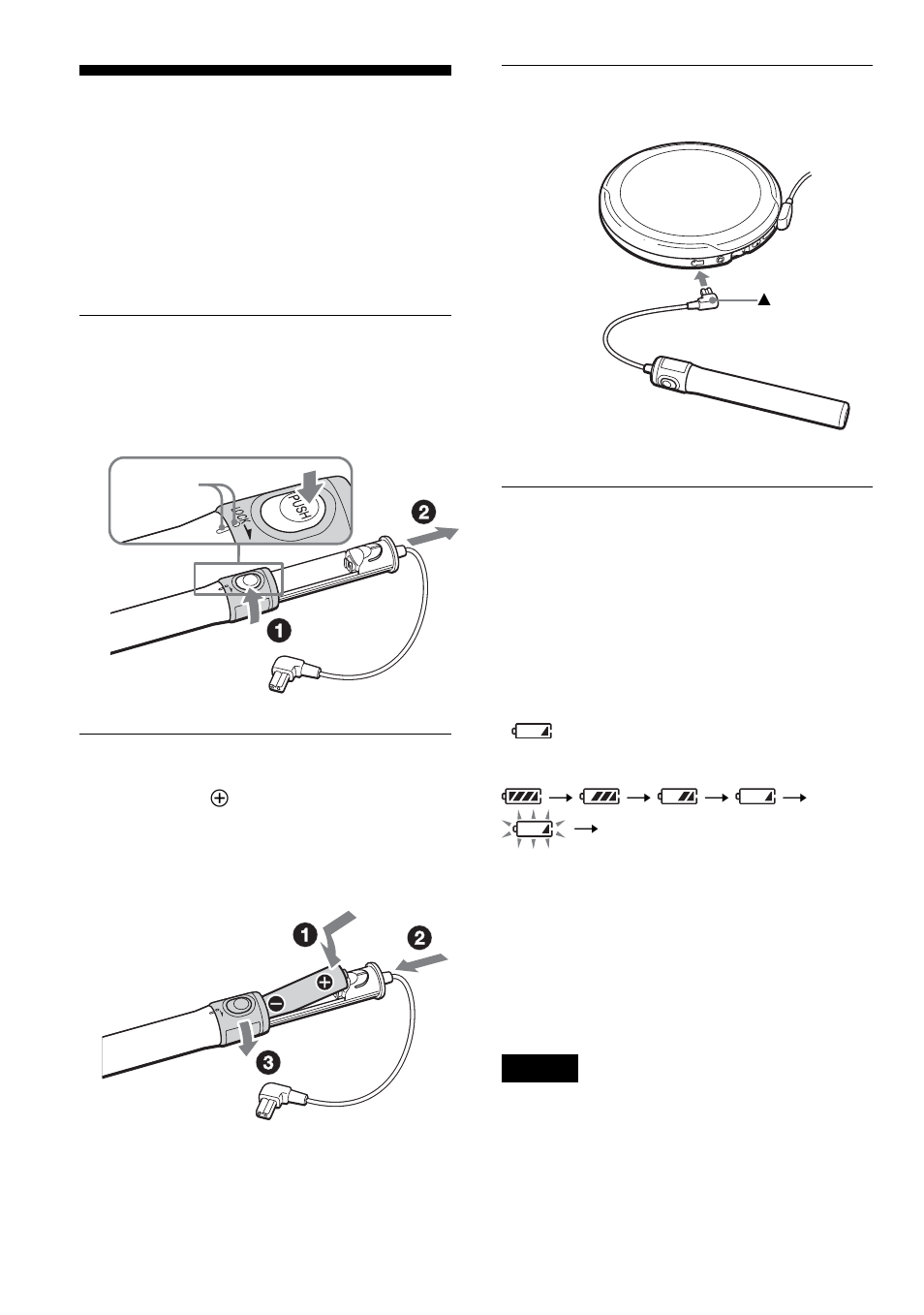 乾電池で使う | Sony D-NE9 User Manual | Page 38 / 52